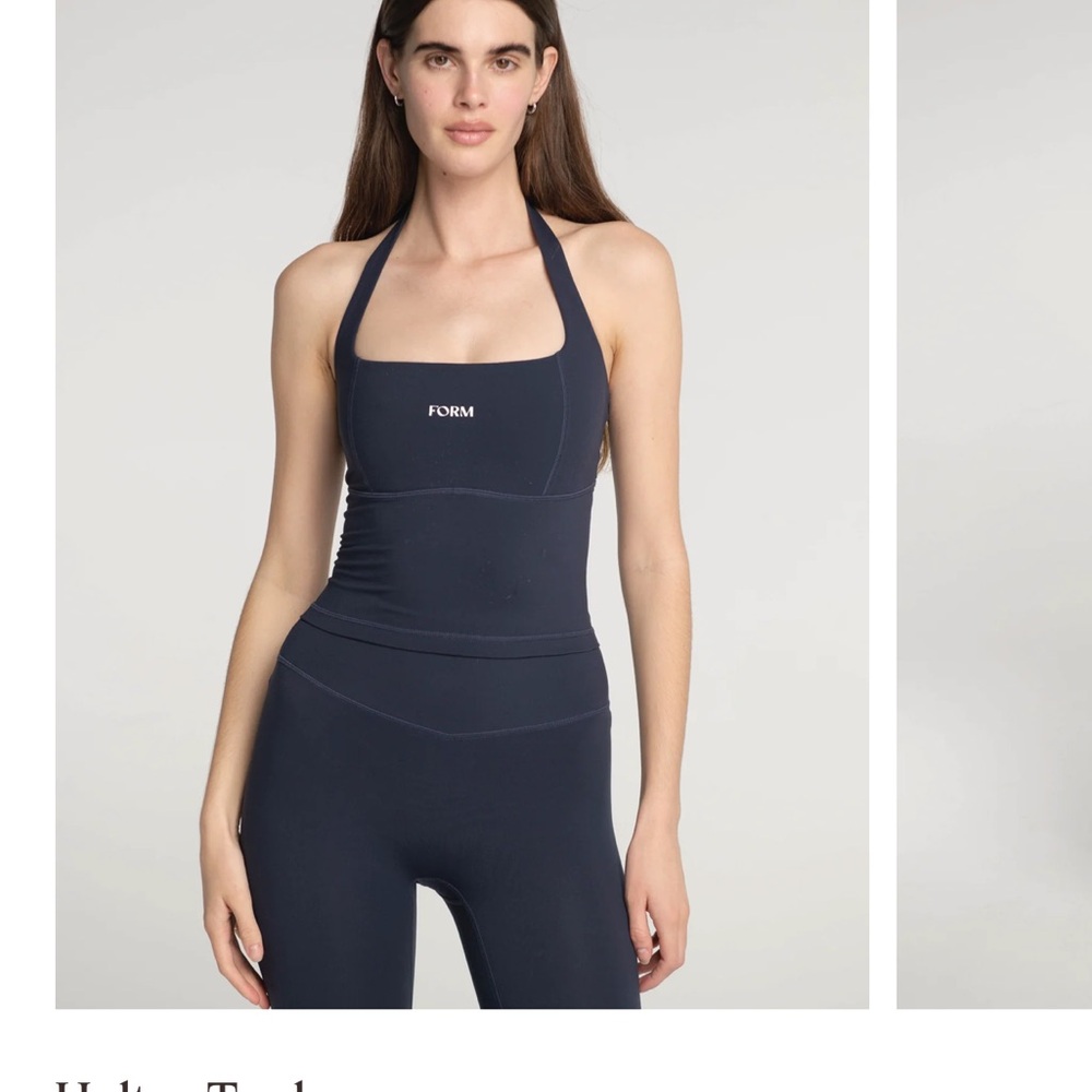 FORM Halter Tank in Navy Size S